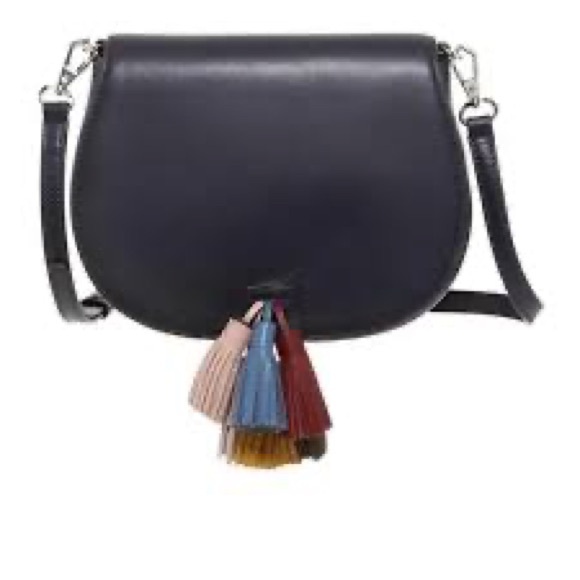 Elegant Black Leather Crossbody Bag with Tassels Rebecca minkoff - Picture 1 of 5